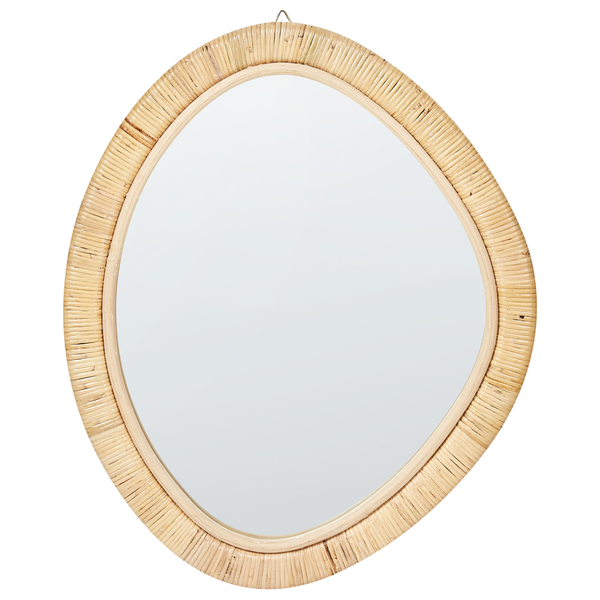 Wandspiegel ZAATARI 50 cm 60 cm Rattan Naturfarben