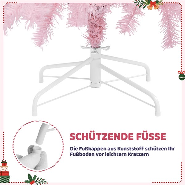 Yaheetech 183cm künstliche Weihnachtsbaum , Rosa