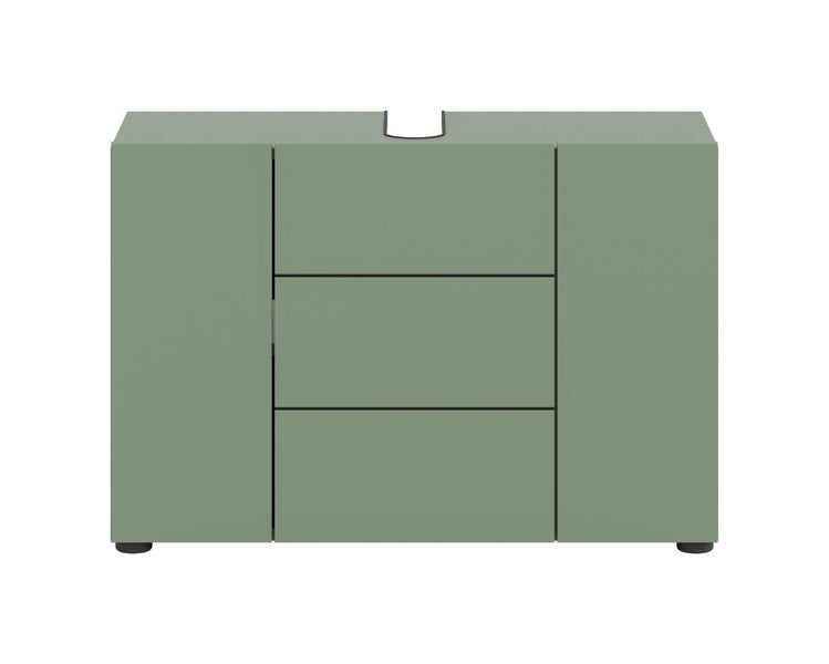 Waschbeckenunterschrank mit zwei Schubladen und zwei Türen