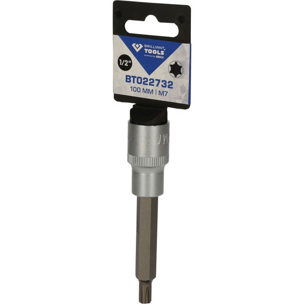 BRILLIANT TOOLS 1/2 RIBE-Bit-Stecknuss 100 mm lang M7 - BT022732