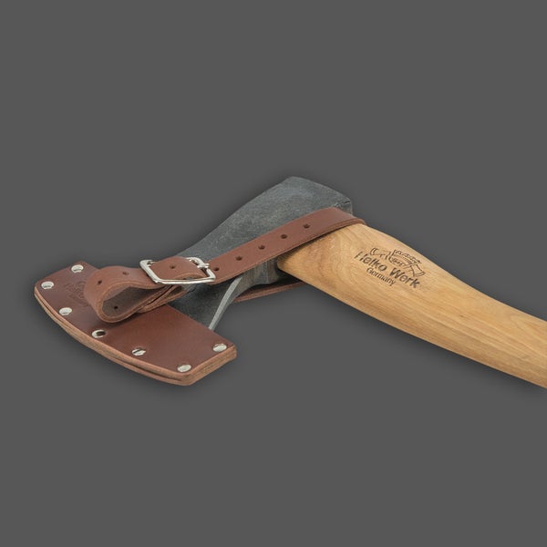 Helko Werk Axt mit Holzstiel und Lederschneidenschutz