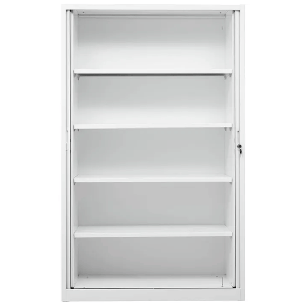 PROREGAL Rollladenschrank Weasel 5 Ordernhöhen HxBxT 195 x 120 x 46 cm Weiß