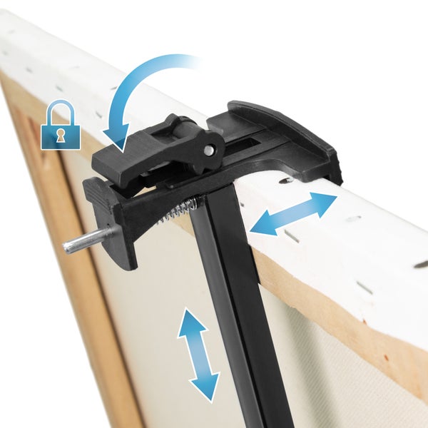 ECD Germany Metall Staffelei klappbar mit Ablage & Halterung für Farben & Pinsel, verstellbare Höhe 50-156cm, leicht-stabil, Atelierstaffelei mit Tragetasche Feldstaffelei Tischstaffelei für Leinwand