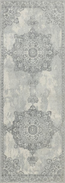 Vintage Orientalischer Teppich Grau/Elfenbein 140x200 cm LOLA