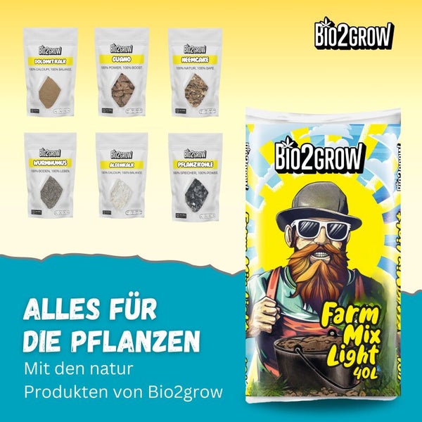 Bio2grow Pflanzenerde und Zusätze für den Garten