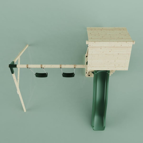 Spielturm mit Schaukel und Rutsche für den Garten