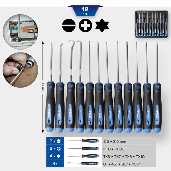 BRILLIANT TOOLS Haken- und Schraubendreher-Satz 12tlg. - BT542080