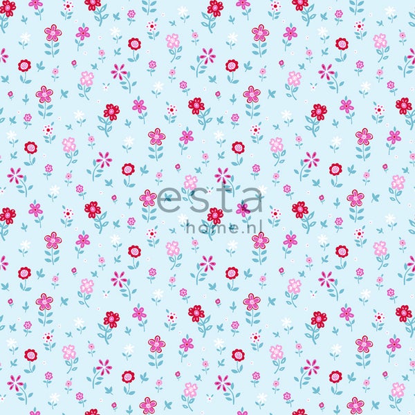 Blümchentapete mit Blumenmuster