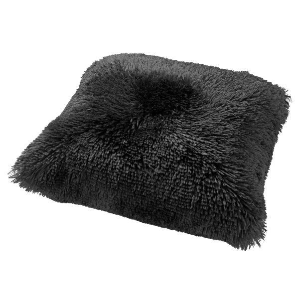 Fluffy Kissenbezug - Fluffy 45x45 cm, Schwarz