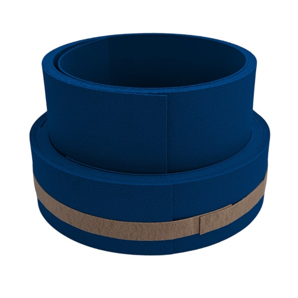 Blaue Randfolie auf Rolle