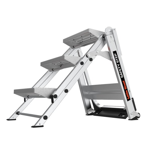 Little Giant Safety Step Tritthocker aus Aluminium mit drei Stufen und klappbarem Design