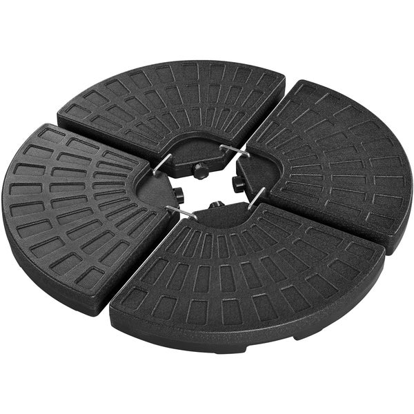 Vierteiliger Sonnenschirmständer aus Kunststoff