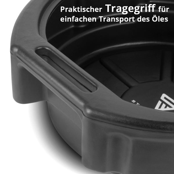 Ölauffangwanne mit Tragegriff für einfachen Transport des Altöls