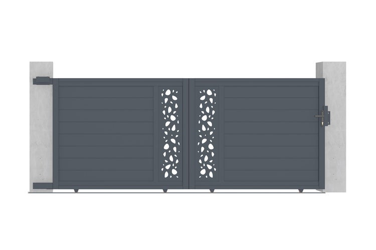Schiebetor aus Aluminium 3,5 m LIFE 350C140 Grau