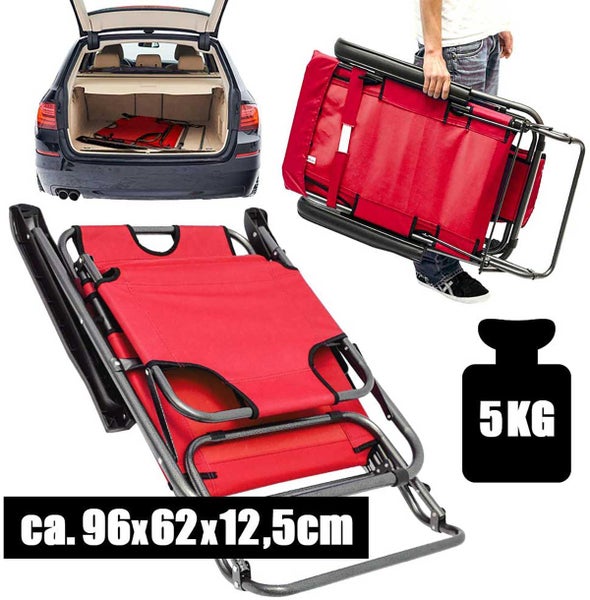 Campingstuhl Liegestuhl Freizeitliege Sonnenliege Strandliege Campingliege Klappliege Liege incl. Auflage 178cm Rot