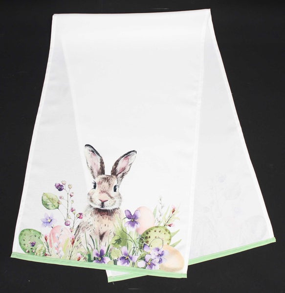 FRANK FLECHTWAREN | Tischläufer Osterhäschen, POLYESTER, 40 x 140 cm