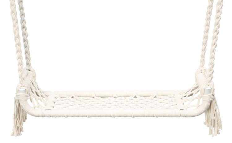 FRANK FLECHTWAREN | Schaukel Makramee, POLYCOTTON, METALL, 65 x 20 x 210 cm