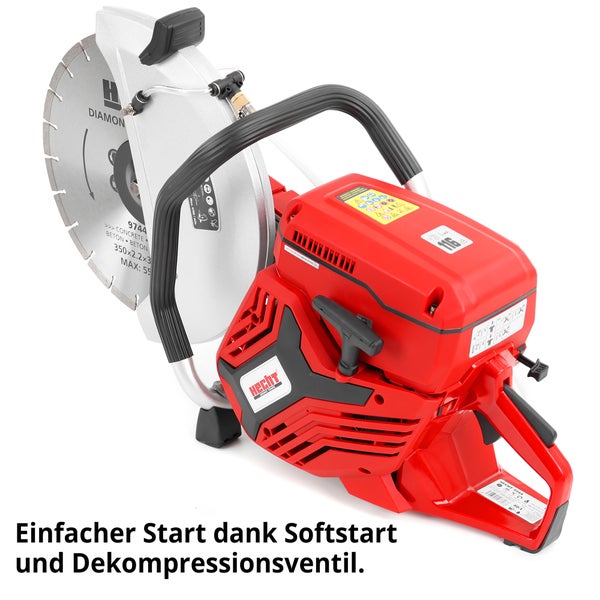 Hecht Trennschneider für Beton mit Diamanttrennscheibe