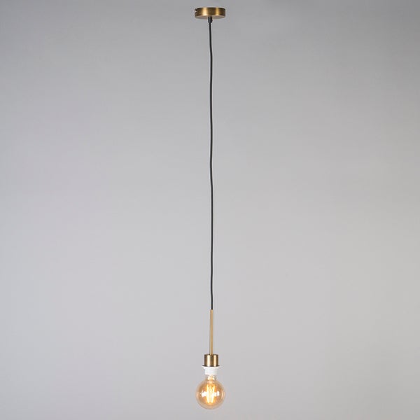 Moderne Hängelampe Bronze mit schwarzem Kabel - Combi 1