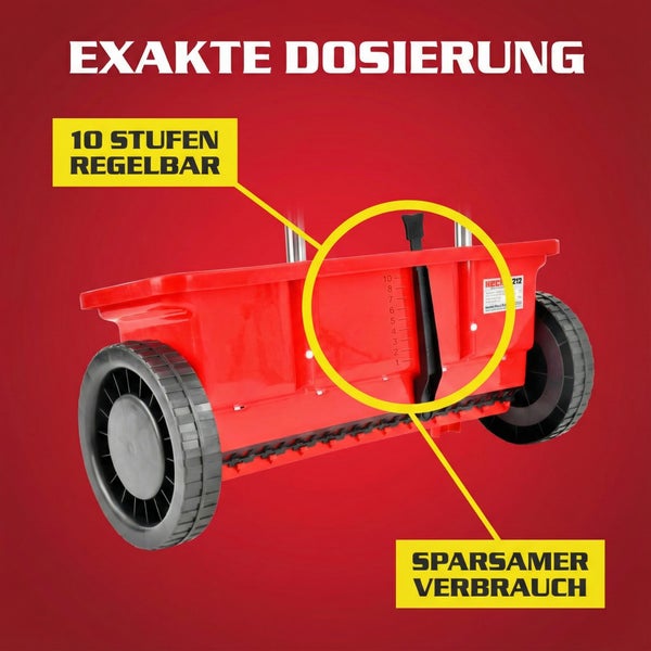 Streuwagen mit zehnstufiger Regelung für sparsamen Verbrauch