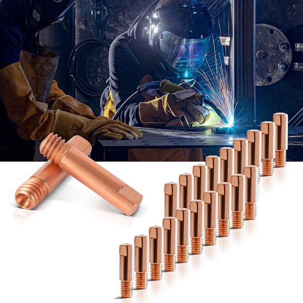 STAHLWERK 2 x Stromdüsen AK15 MB15 Kontaktdüsen M6x25 1,0 mm MIG MAG