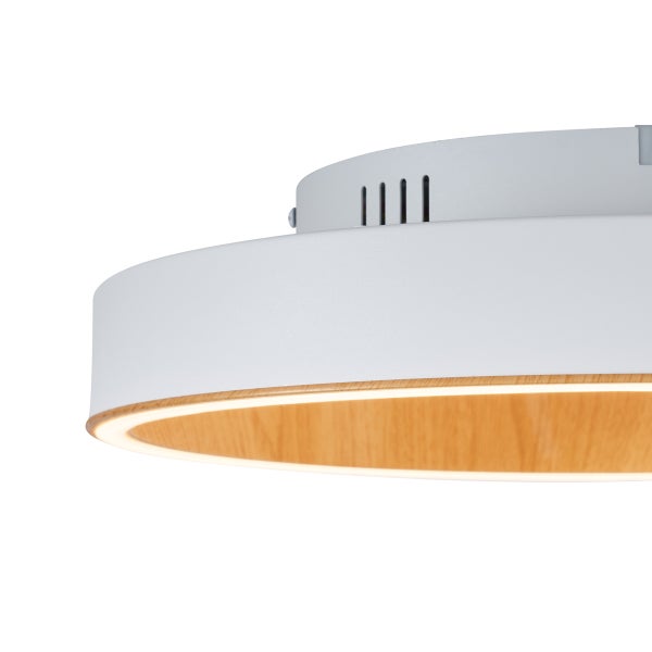 Deckenleuchte aus Holz und Metall