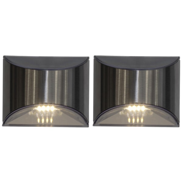 Zwei Solarleuchten aus Edelstahl