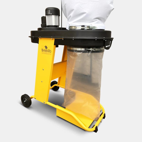 BAMATO Absauganlage mit Fahrwerk, Staubsack und Spänefangsack