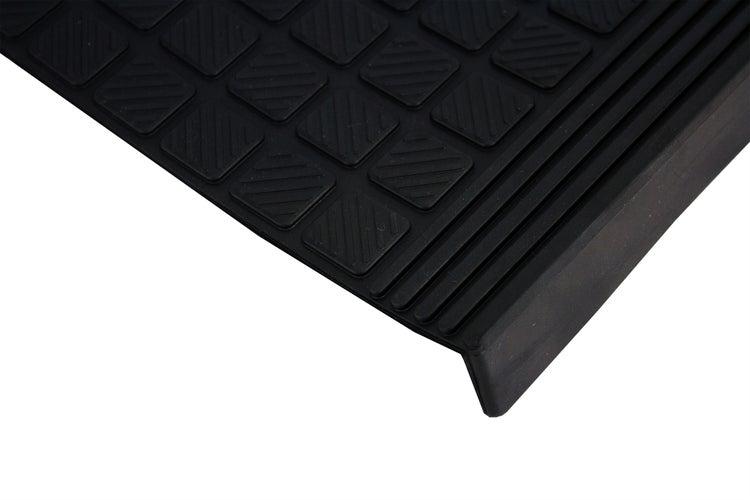 BigDean Stufenmatte aus Gummi 10 Stück - 65x26cm - mit Winkelkante, rutschfest, für Innen- und Außentreppen Treppenmatte