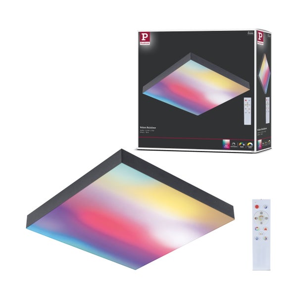 LED Panel Velora Rainbow dynamicRGBW eckig 295x295mm 13,2W 1140lm RGB+ Schwarz dimmbar