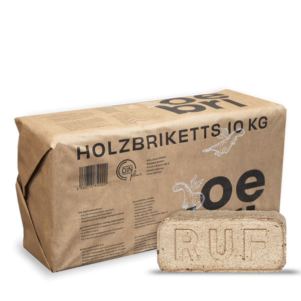 Oebri Ruf Premium Briketts 10kg x 2 Gebinde 20kg