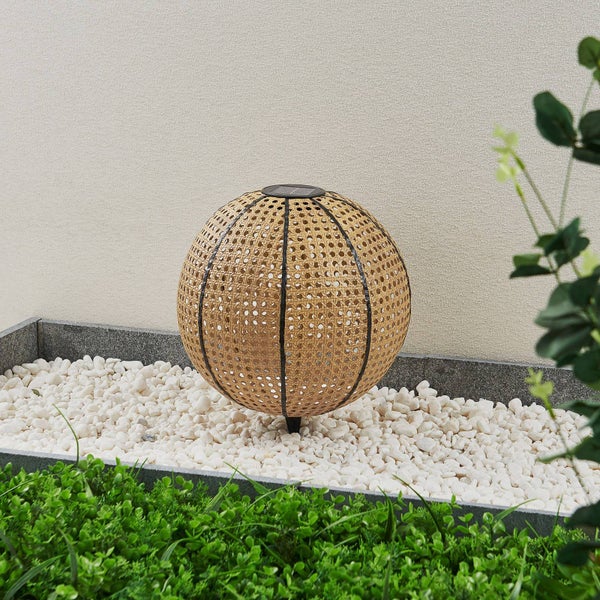 Lindby LED Solarleuchte Lemark (spritzwassergeschützt (Modern) aus Metall (1 flammig, ) - Dekorationsleuchte Solarlampe