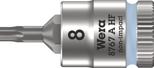 Wera Steckschlüsseleinsatz 8767 A HF TORX 1/4 T8 Länge 28 mm - 5003360001