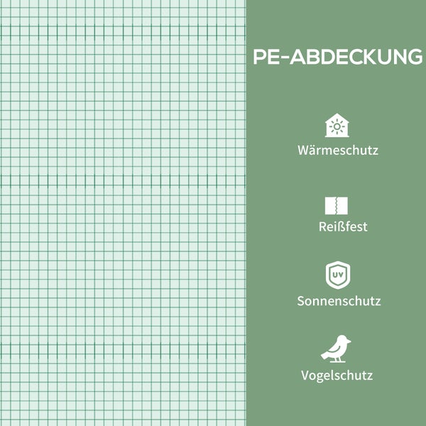 PE-Abdeckung mit Wärmeschutz, Reißfestigkeit, Sonnenschutz und Vogelschutz