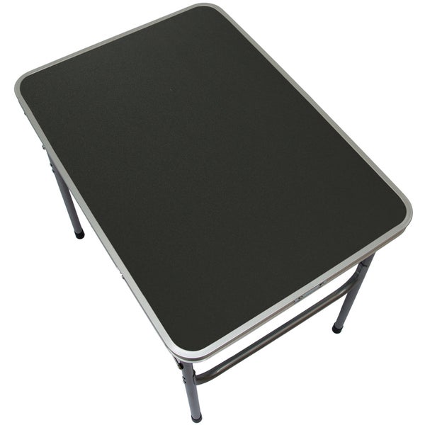 AMANKA klappbarer Campingtisch 80x60x67 cm Leichtgewicht Klapptisch Reisetisch im Kofferformat Dunkel Grau
