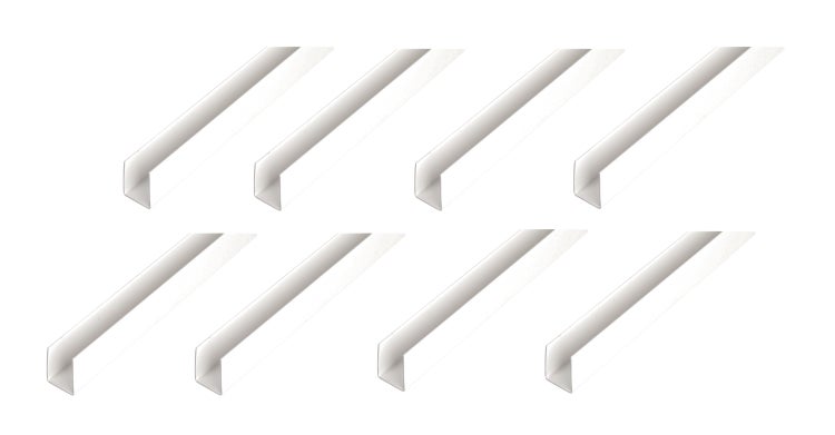 Set von acht Winkelleisten für Kantenabschluss oder Dekoration