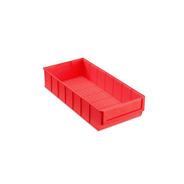 PROREGAL Rote Industriebox 400 B HxBxT 8,1 x 18,3 x 40 cm 4,7 Liter Sichtlagerkasten Sortimentskasten Sortimentsbox Kleinteilebox