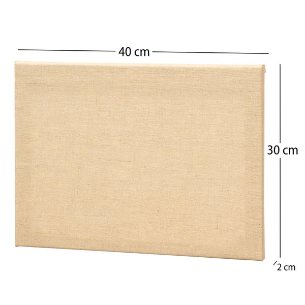 Leinwand Jute 4er Set 40x30 cm (LxB) transparent grundiert, malfertig braun