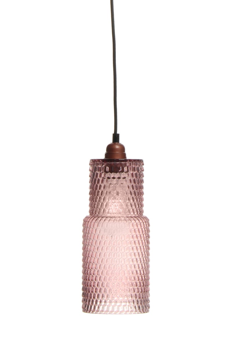 Glas Lampe Modern Rosa 34 cm | Wohnzimmer Esszimmer Leuchte