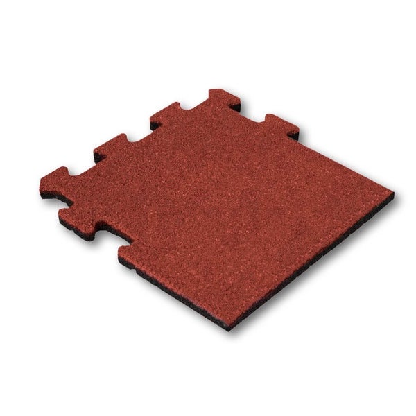 Gummifliese 50 mm - 50x50 cm Puzzle - Rot - Seitenteil