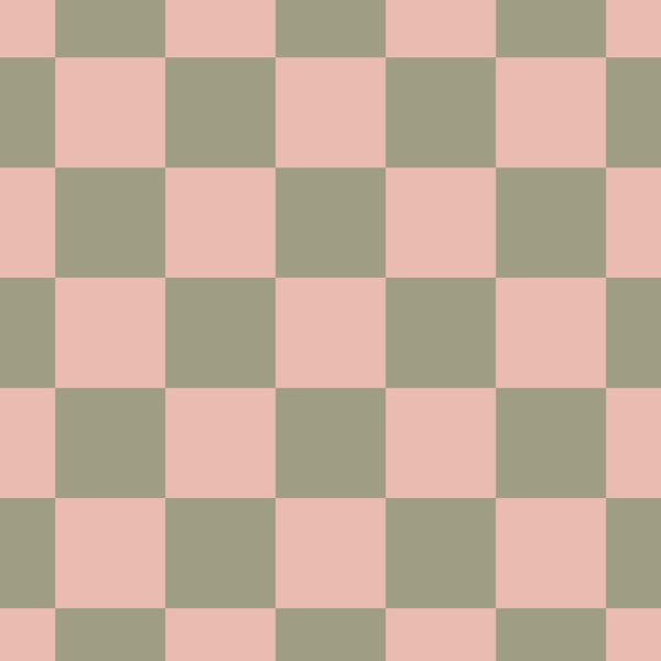 Karo-Muster mit quadratischen Feldern in Rosa und Grün.