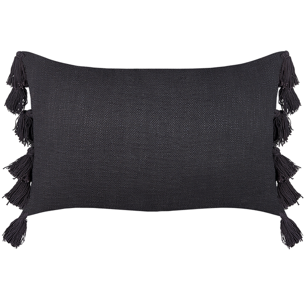 Dekokissen LYTHRUM Baumwolle 55 x 35 cm Schwarz Ohne Muster