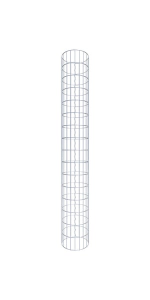 Gabionensäule Durchmesser 32 cm, MW 5 x 10 cm rund - Höhe: 1,60 m