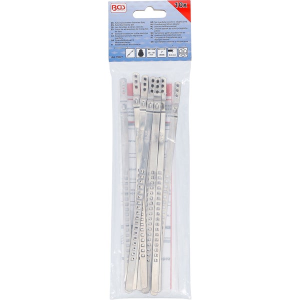 BGS Achsmanschetten-Schellen-Satz Edelstahl rostfrei 7 mm 20 - 50 mm 10tlg. - 70327