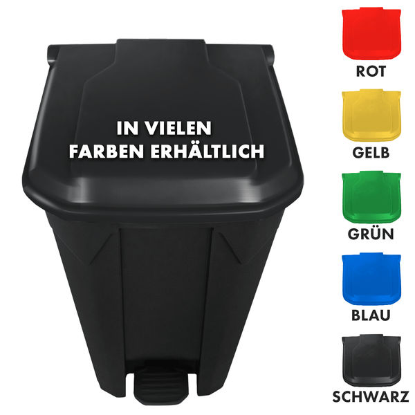 FLOORDIREKT Mülleimer Olaf Step-On Abfalleimer Tretmülleimer Universal Grau 50 Liter