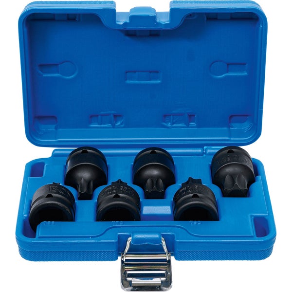 BGS Kraft-Bit-Einsatz-Satz Antrieb Innenvierkant 20 mm (3/4) T-Profil (für Torx) T55 - T100 6 tlg. - 5055