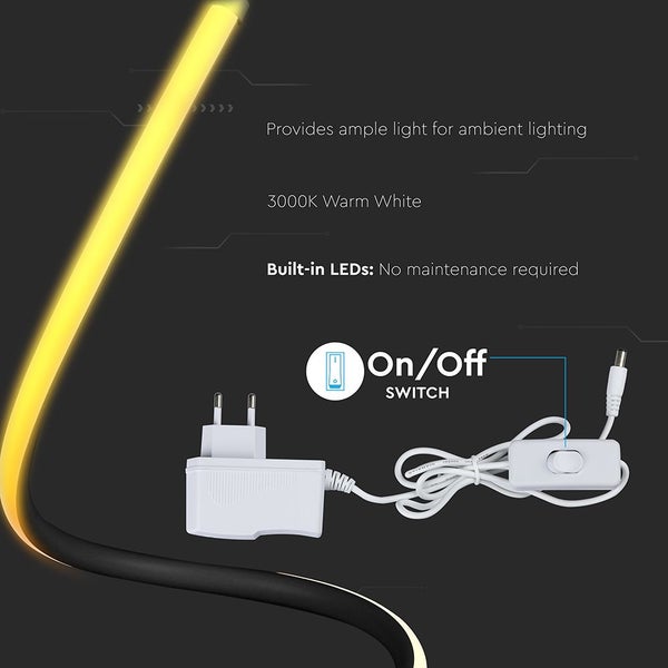 V-TAC VT-7312-B-N - Flexible Tischlampen - IP20 - Black Body - 20 Watt - 1840 Lumen - 3000K