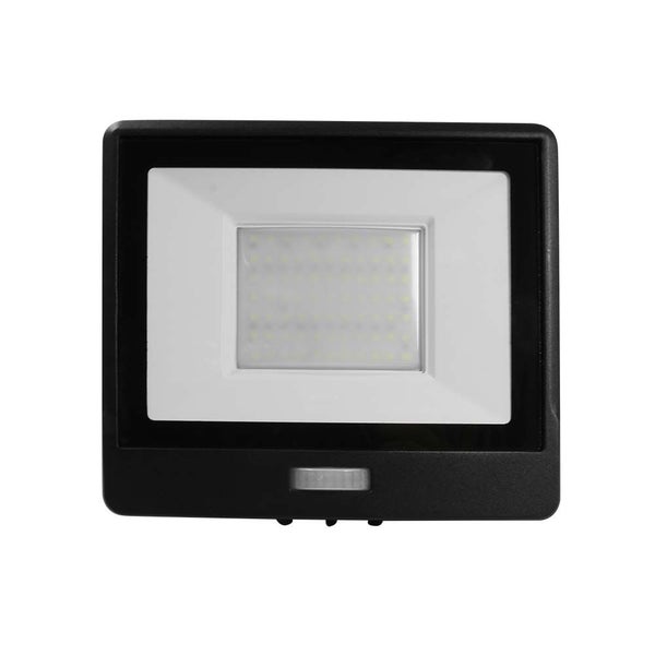 V-TAC VT-158S-1-B - LED-Flutlichtstrahler mit PIR-Sensor - Schwarz - Samsung - IP65 - 50W -