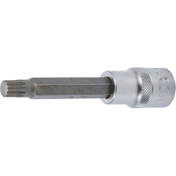 BGS Bit-Einsatz Länge 100 mm Antrieb Innenvierkant 12,5 mm (1/2) Innenvielzahn (für XZN) M9 - 5184-M9