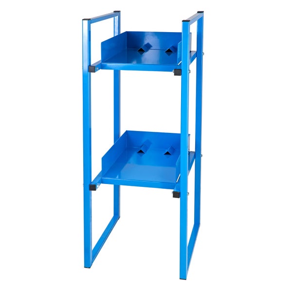 PROREGAL Fassregal für 30 bis 60 Liter Fässer Duo HxBxT 120 x 47 x 65 cm Blau